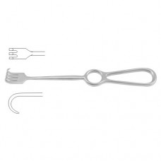 Kocher Retractor 3 Semi Sharp Prongs Stainless Steel, 22 cm - 8 3/4"